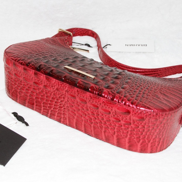 BRAHMIN Kyrie Shoulder Bag Purse Handbag Merlot Ombre Melbourne Leather - Picture 6 of 8